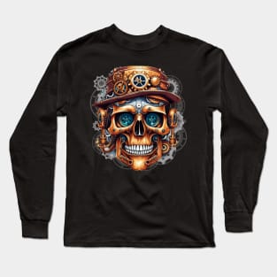 Steampunk Skull Long Sleeve T-Shirt